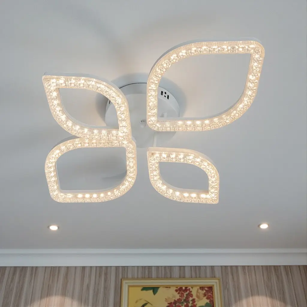 Стельова LED люстра Diasha MX4773/2+2WH 68W, 3740 lm, 53x69 см, біла - фото 2