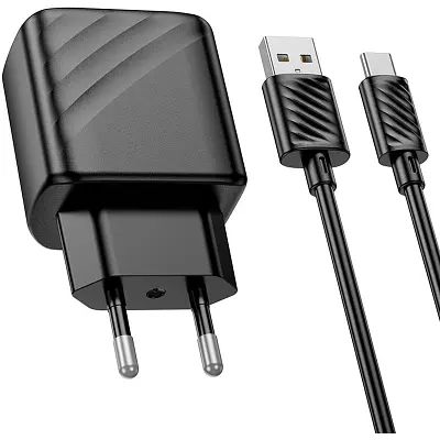 Зарядний пристрій HOCO CS21A Rich USB QC 3.0 + кабель USB-A — USB-C чорний (6942007609906) - фото 10