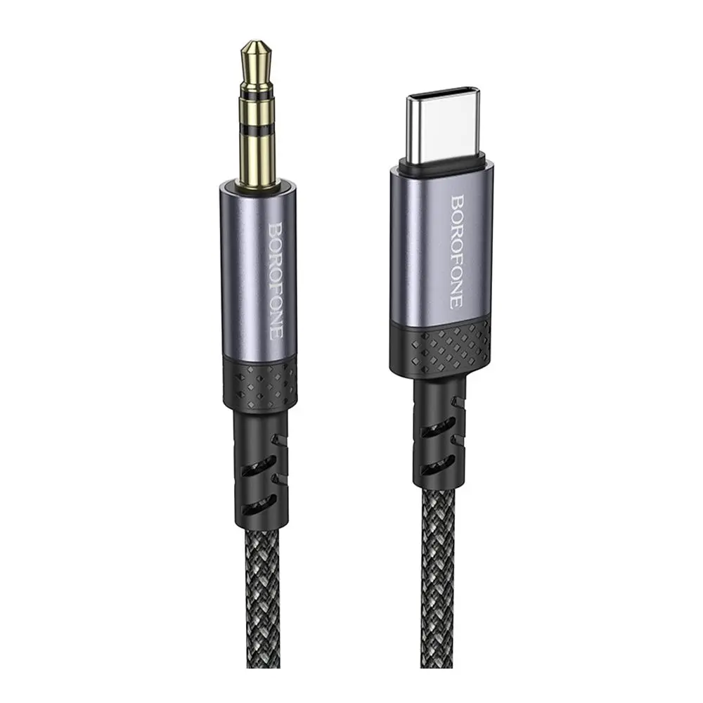 Аудіо кабель Borofone BL24 Type-C – AUX 3.5мм 1 м Metal Grey (36881_3609467) - фото 2