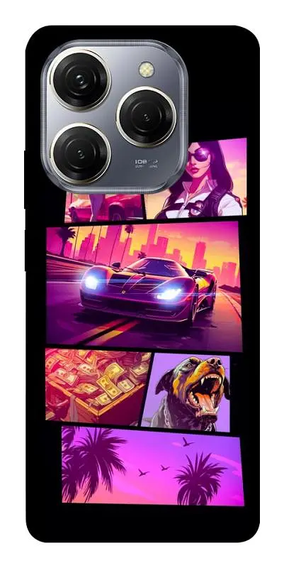 TPU чохол Demsky GTA vibes для TECNO Spark 20 Pro