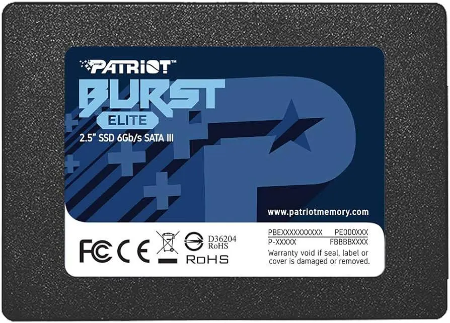 Диск SSD - сендвіч накопичувач Patriot Burst Elite 960 GB 2.5" SATA 3.0 6 gbit PBE960GS25SSDR - фото 2