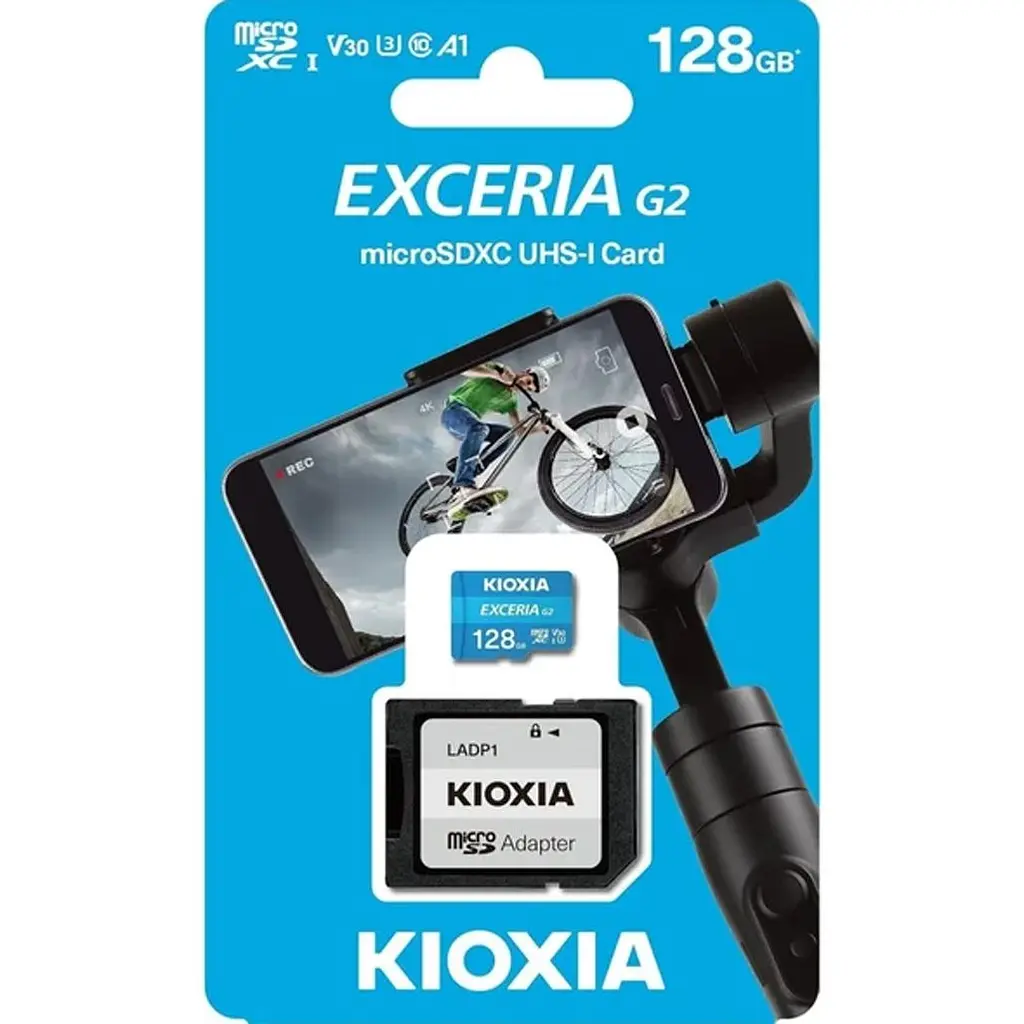 Карта пам'яті Kioxia microSDXC Exceria G3 128GB Class 10 UHS-I U3 V30 + SD Adapter (LMEX3L128GG2) [163980] - фото 4