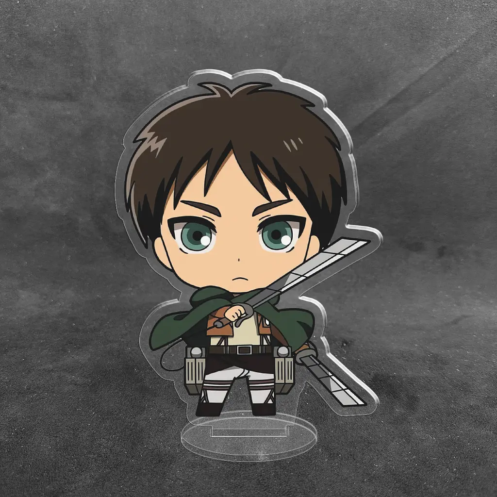 Акрилова колекційна фігурка Чібі Chibi Атака титанів Ерен Єгер 10 см