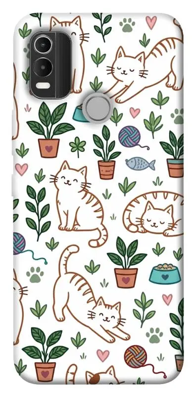 TPU чохол Demsky Cats pattern для Nokia C21 Plus