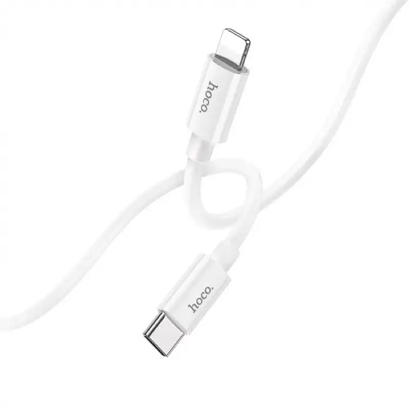 Кабель Hoco X87 Magic silicone PD charging data cable for iP білий - фото 3