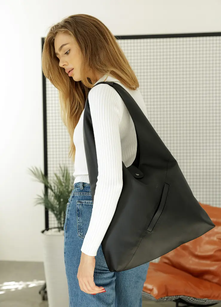 Сумка жіноча Sambag HOBO M чорний 35 х 40 х 8 см (53200001) - фото 2