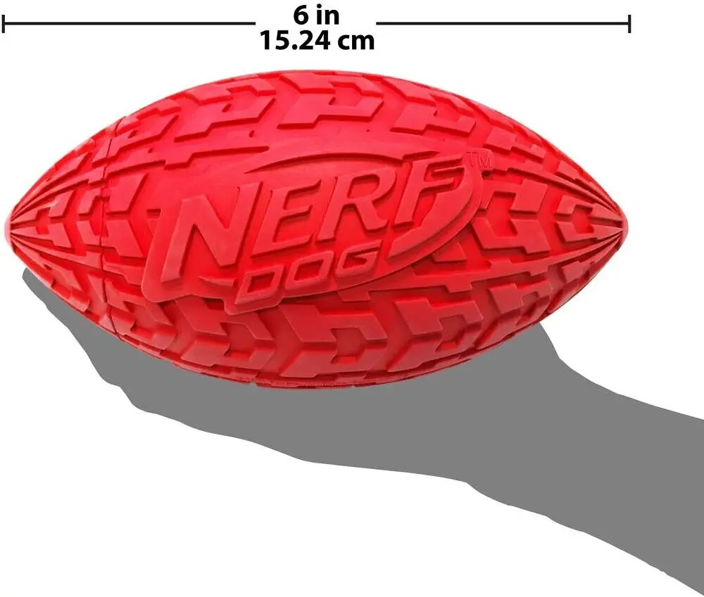 Футбольний м'яч для собак Nerf Dog Tire Squeak Football з інтерактивною пищалкою - фото 4