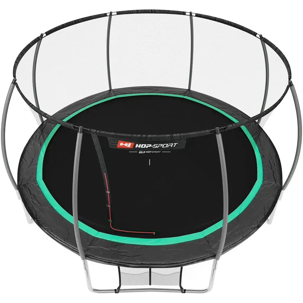 Батут Hop-Sport Premium 14ft (427см) чорно-зелений з внутрішньою сіткою - фото 2