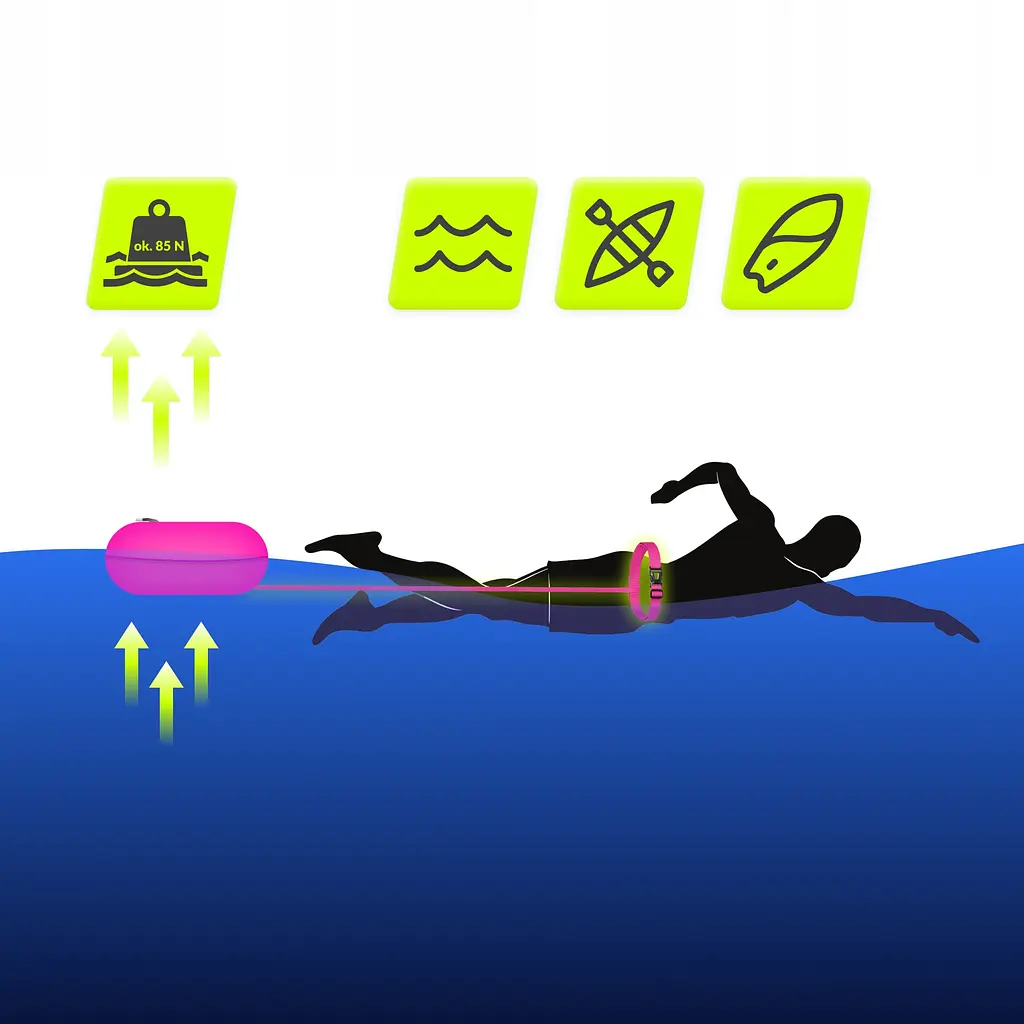 Буй для плавания TSUNAMI Basic надувной Pink (P-5907739314079) - фото 9