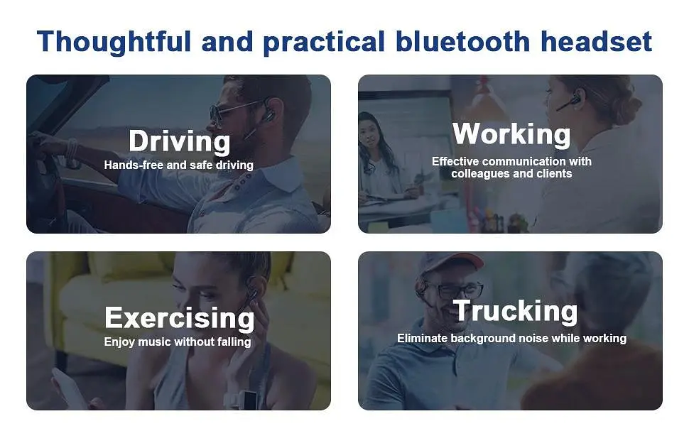 Бездротова Bluetooth-гарнітура G5 з мікрофоном, шумозаглушенням і зарядним кейсом Гарнітура для водіїв - фото 10