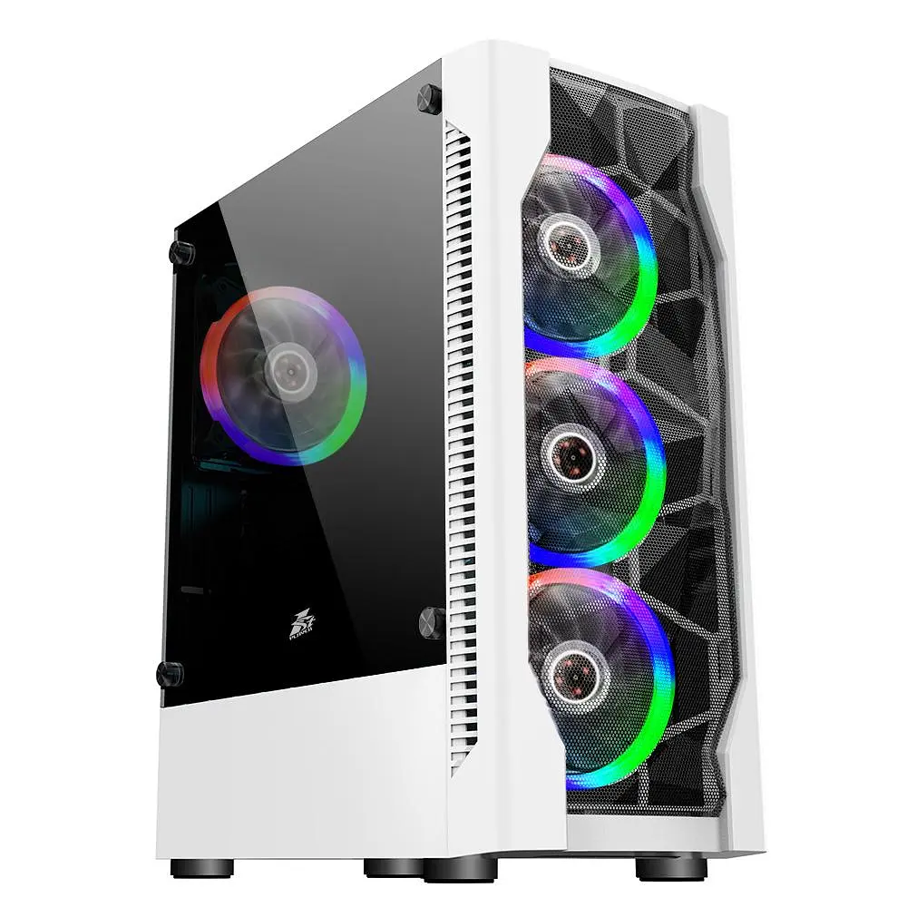 Корпус 1stPlayer D4-WH-4F1-W White без БП (D4-WH-4F1-W)