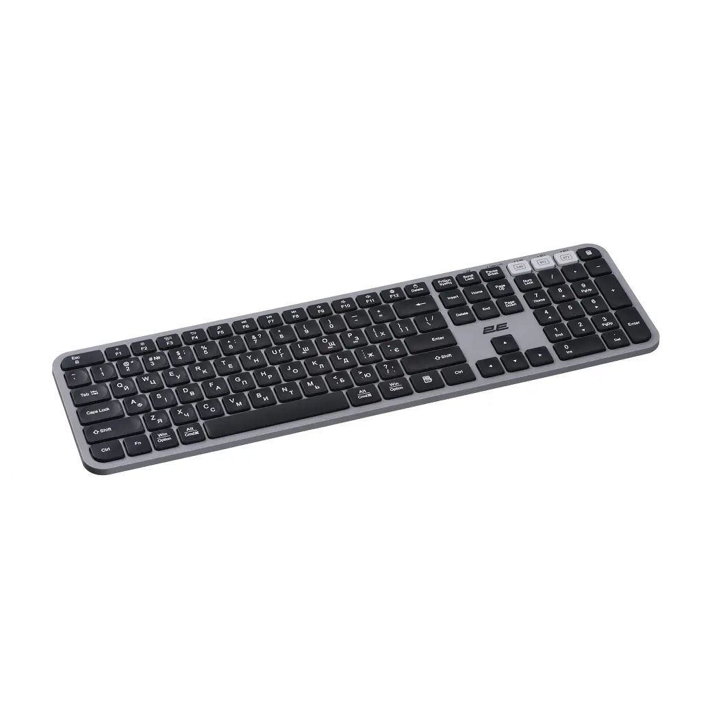 Комплект 2E MK440 Wireless/Bluetooth UA Black/Grey (2E-MK440WBGR_UA) - фото 8