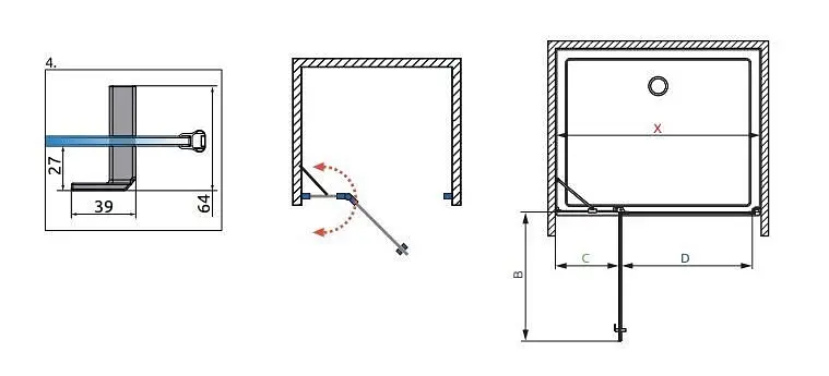 Душові двері Radaway Nes Black DWJ II 120 см 10036120-54-01R - фото 4