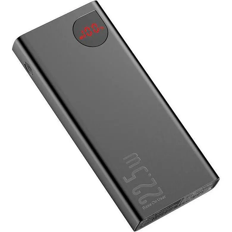 Power Bank Baseus Adaman Metal Digital 20000mAh 22.5W (P10021502112-01) (PPADM20S) Black EU - фото 4