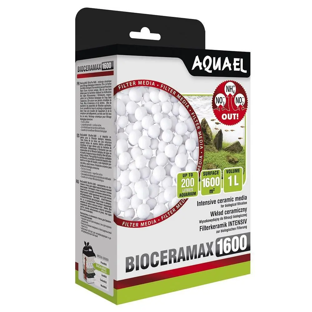 Наполнитель для фильтра Aquael BioCeraMax 1600 керамические шарики 1 л - фото 2