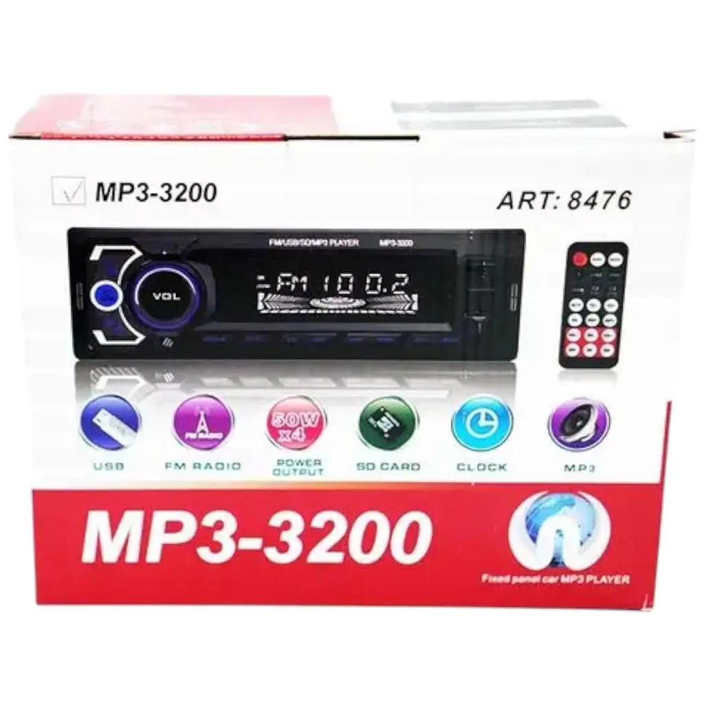 Автомагнітола UKC MP3-3200 Bluetooth+2xUSB+microSD+AUX 4x50W автомобільна магнітола чорна - фото 7