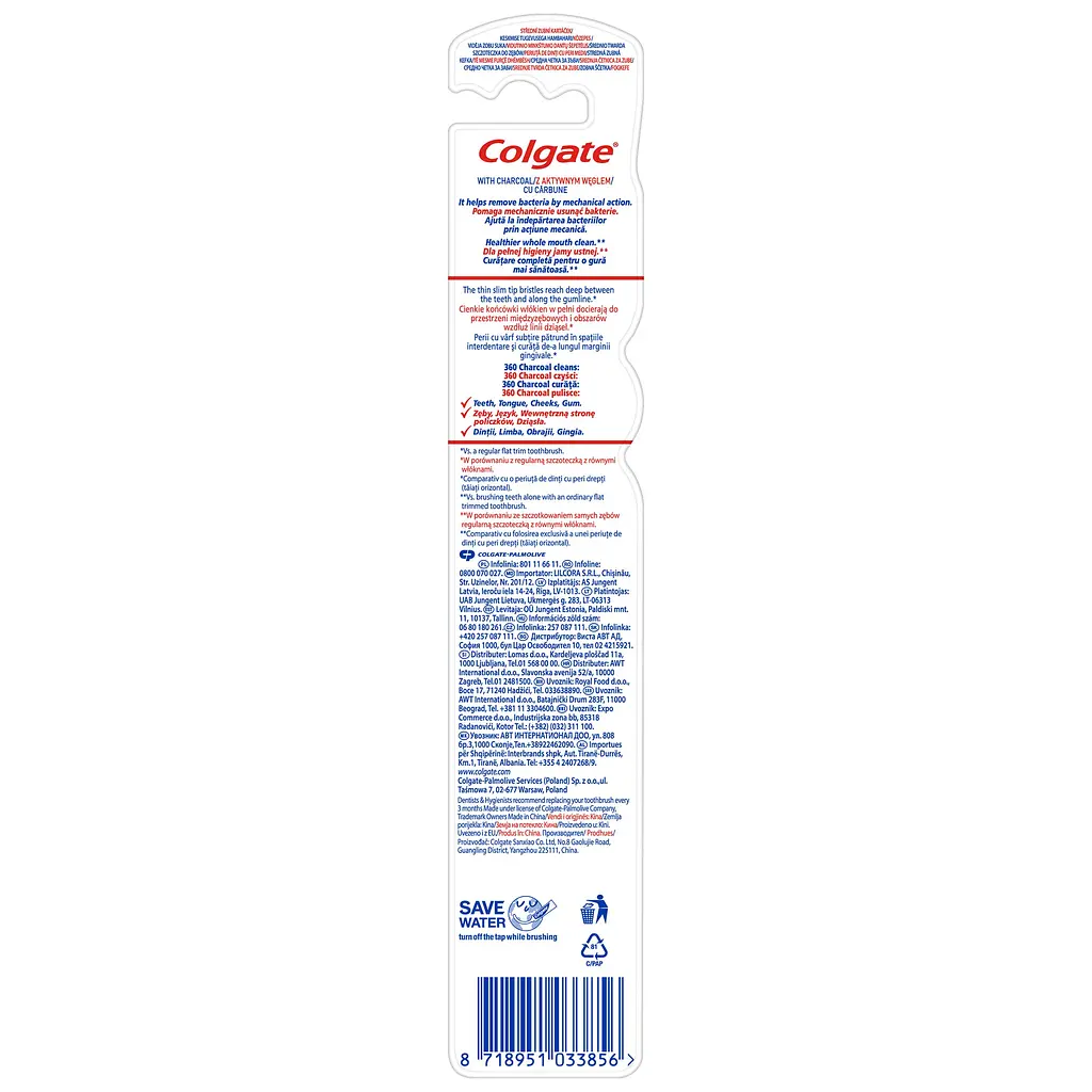 Зубна щітка Colgate 360 деревне вугілля 1 шт. - фото 4