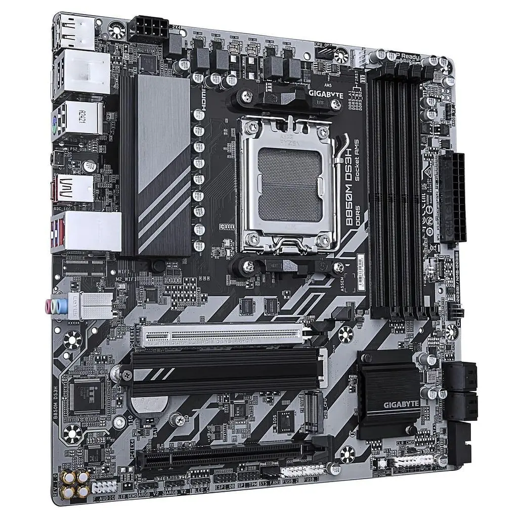 Материнська плата Gigabyte B850M DS3H (B850M DS3H) (Socket AM5, AMD B850, Micro-ATX) - фото 2