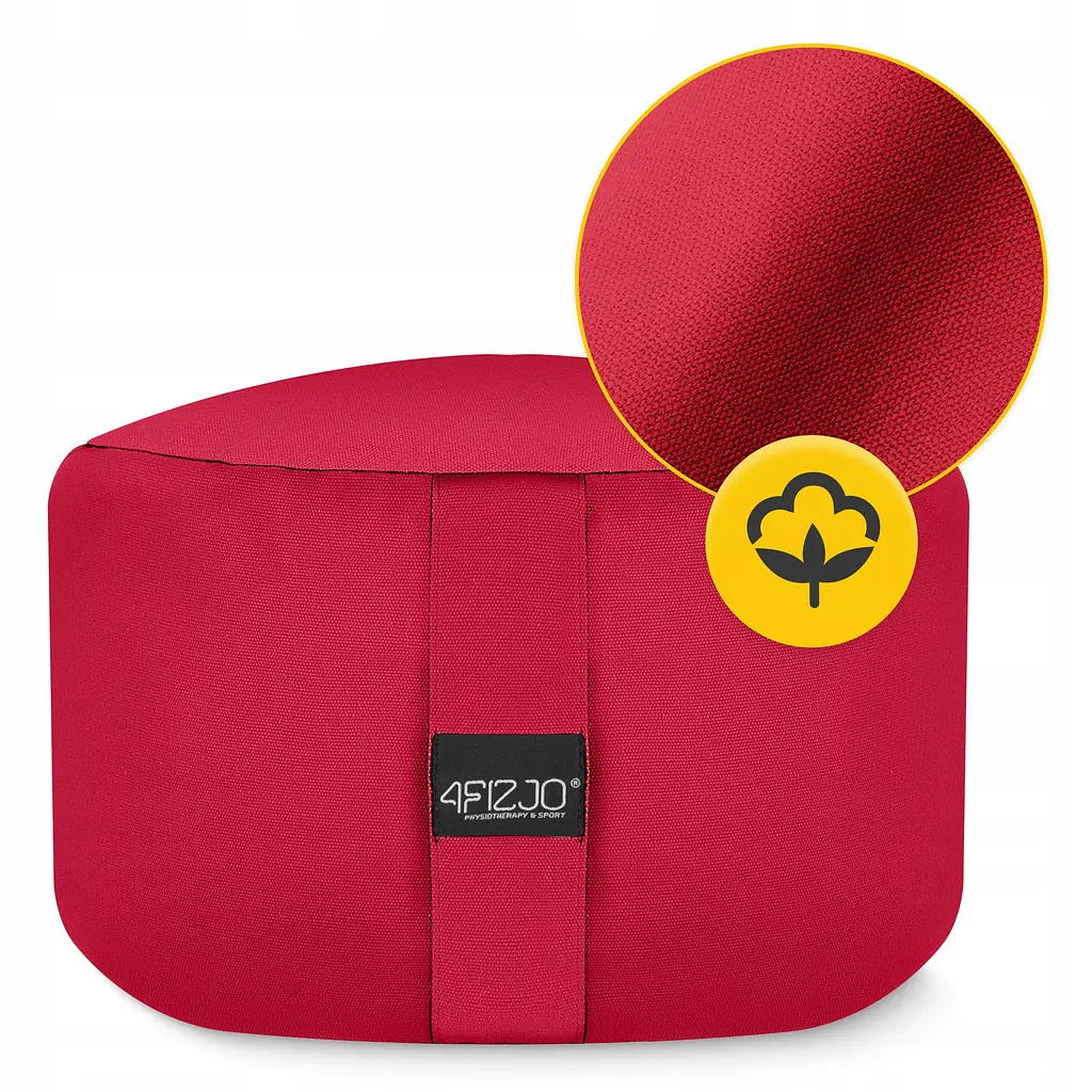 Подушка для йоги та медитації 4FIZJO Zafu кругла 32 x 20 см Red (P-5907739315526) - фото 3
