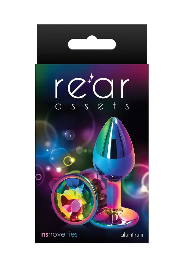 Анальна пробка Ns Novelties Rear Assets S 6.9 см (райдужний) - фото 2