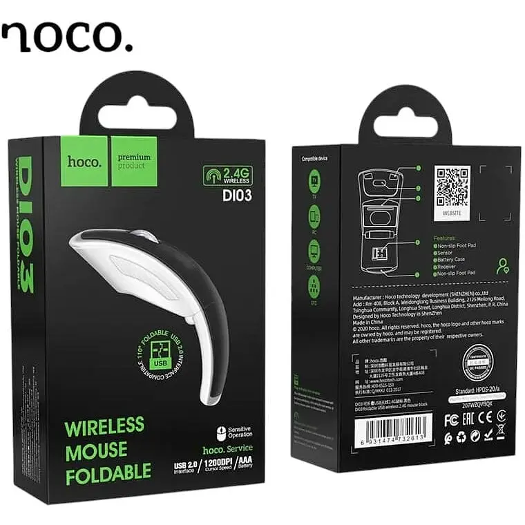 Миша бездротова складана HOCO DI03 foldable USB wireless 2.4G - фото 10