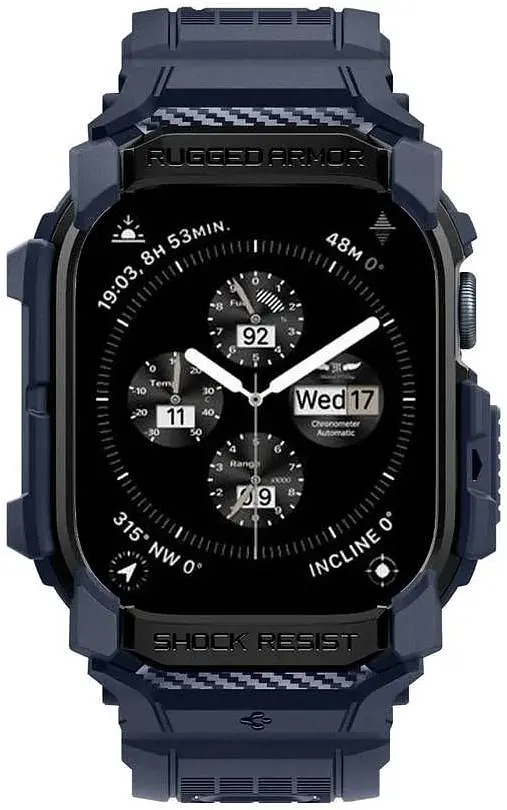 Чохол-ремінець Spigen Rugged Armor Pro для Apple Watch 10 46 mm Navy Blue (ACS08606) - фото 4