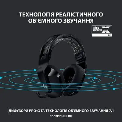 Навушники Logitech G733 Lightspeed Wireless RGB Gaming Headset Black (981-000864) - фото 10