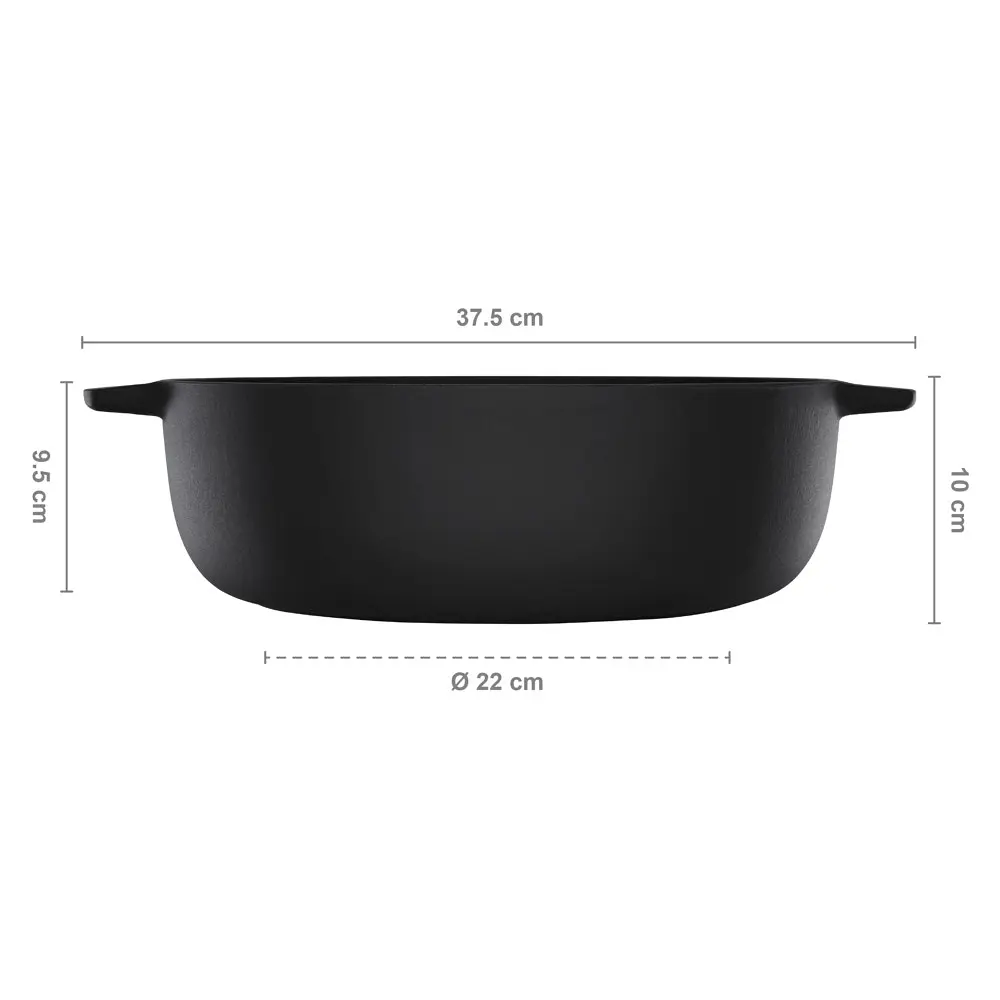 Каструля з кришкою чавунна Fiskars Norden Grill 6 л, 30 см (1066430) - фото 6