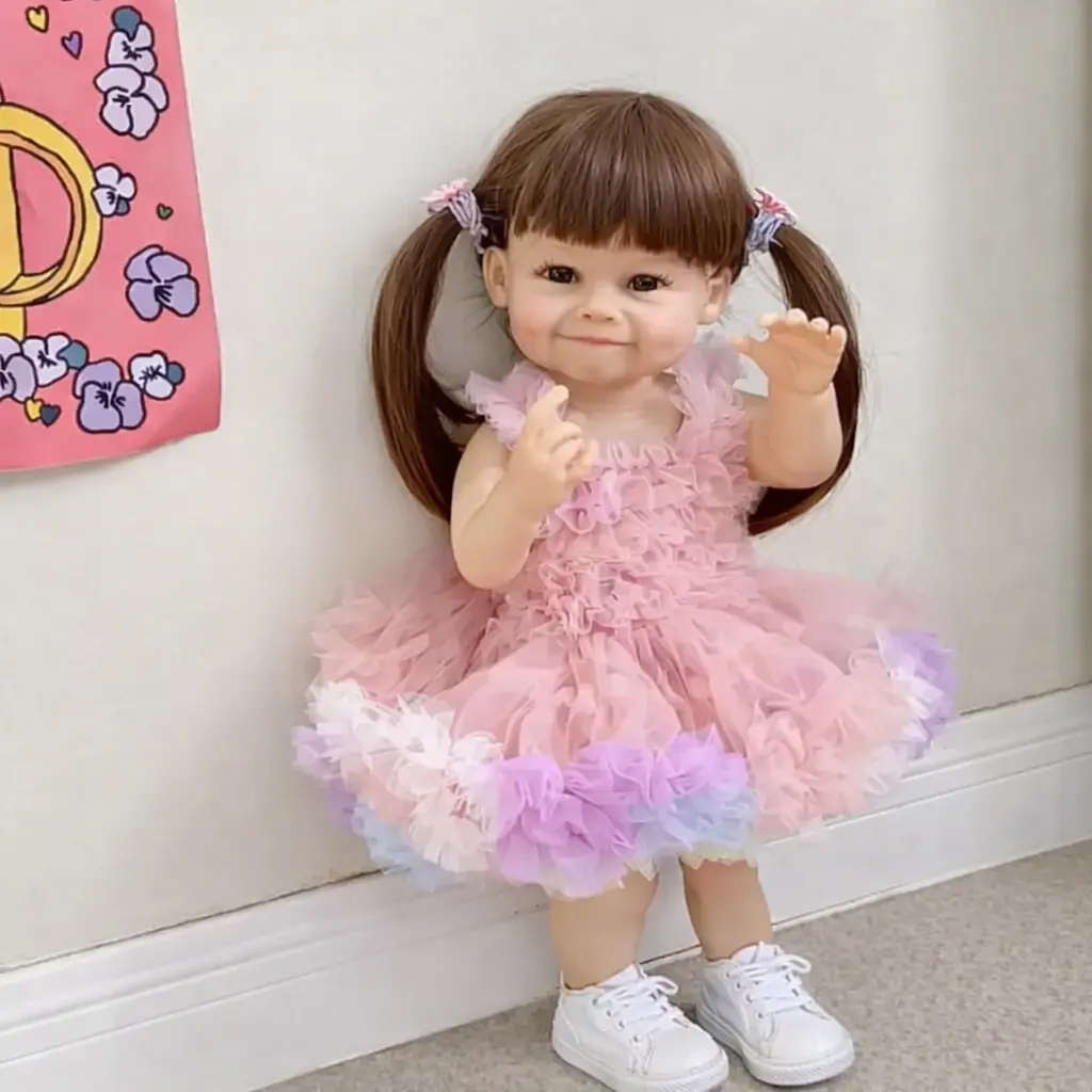 Реалістична Кукла Реборн 55 см повністю силіконова Doll Reborn Baby К0100612 - фото 4