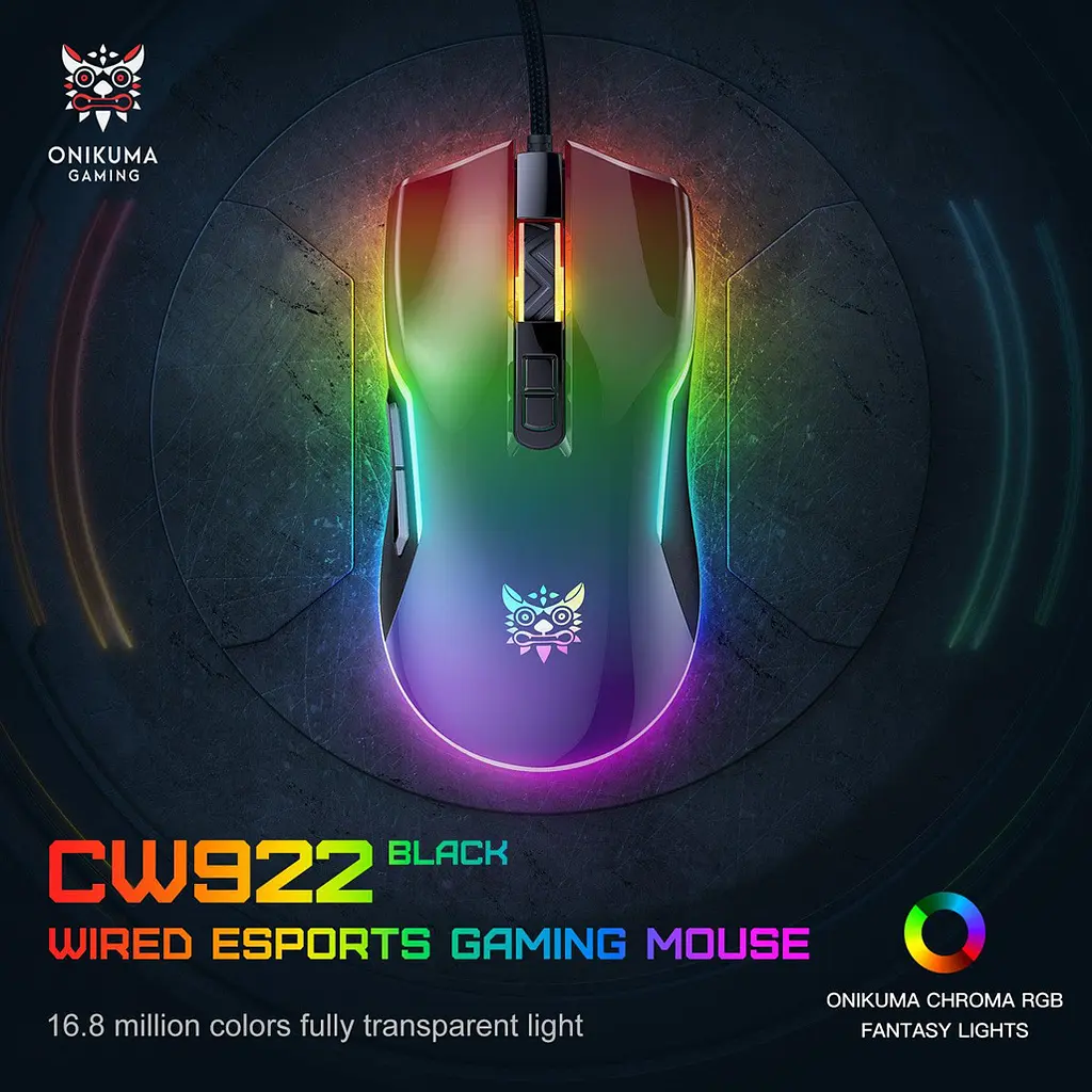Мышь Onikuma CW922 Black [108251] - фото 4