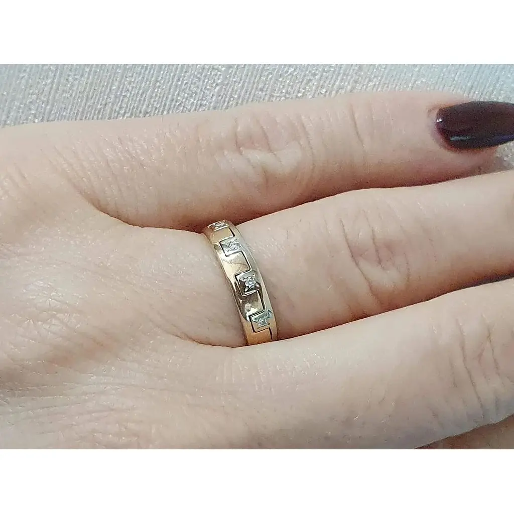 Золотое обручальное кольцо Гаразд с бриллиантами. 3021077 17 - фото 2