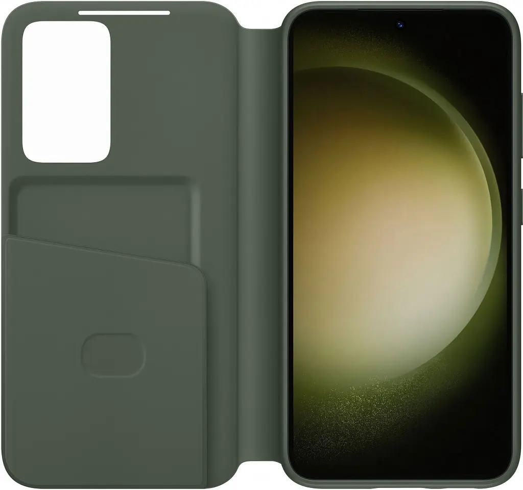 Оригінальний чохол-книжка для Samsung Galaxy S23 Plus S-View Smart Wallet Case EF-ZS916CGEGRU Khaki - фото 3