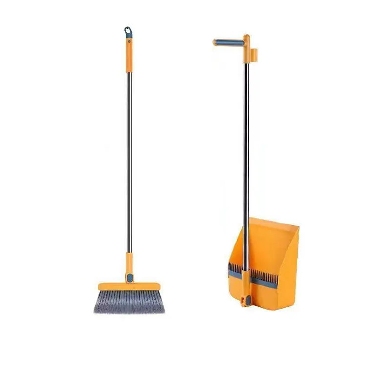 Совок з щіткою із нержавіючої сталі TL-HC03 Жовтий  - фото 4