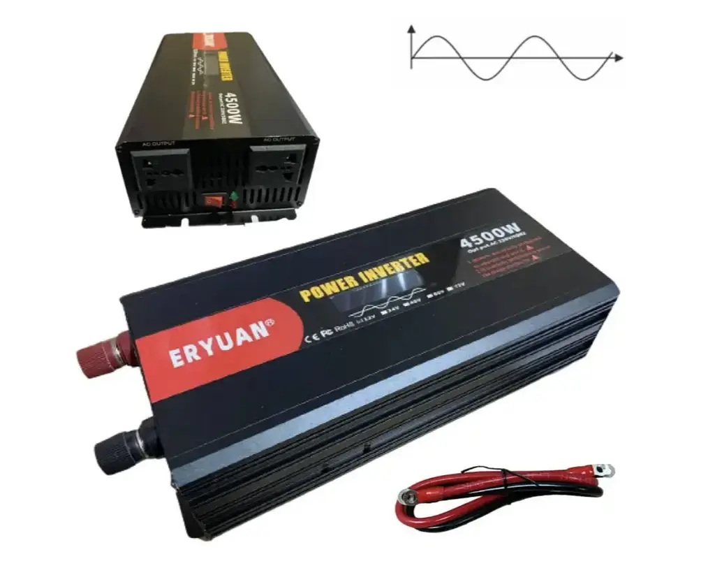 Перетворювач напруги AGM 12V → 220V 4500W чиста синусоїда з LCD-дисплеєм - фото 4