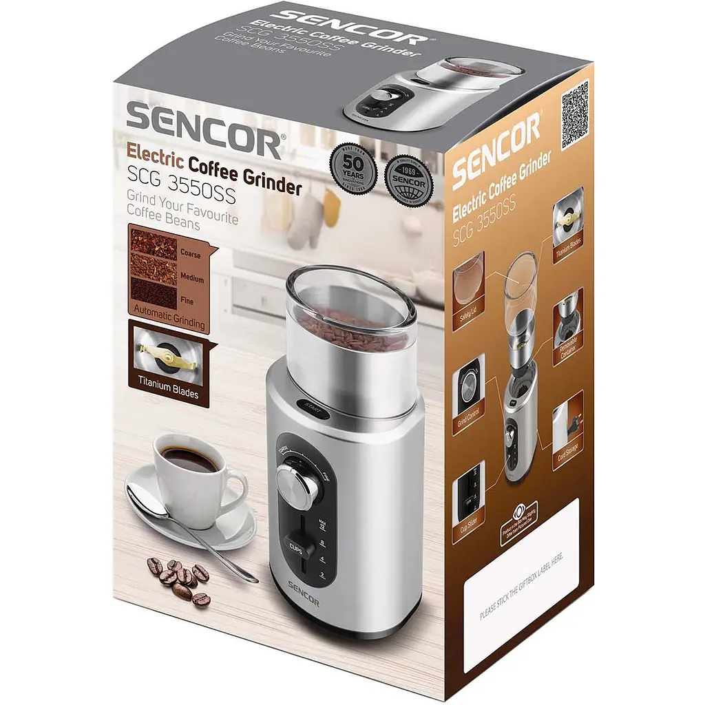 Кавомолка Sencor SCG 3550SS - фото 12