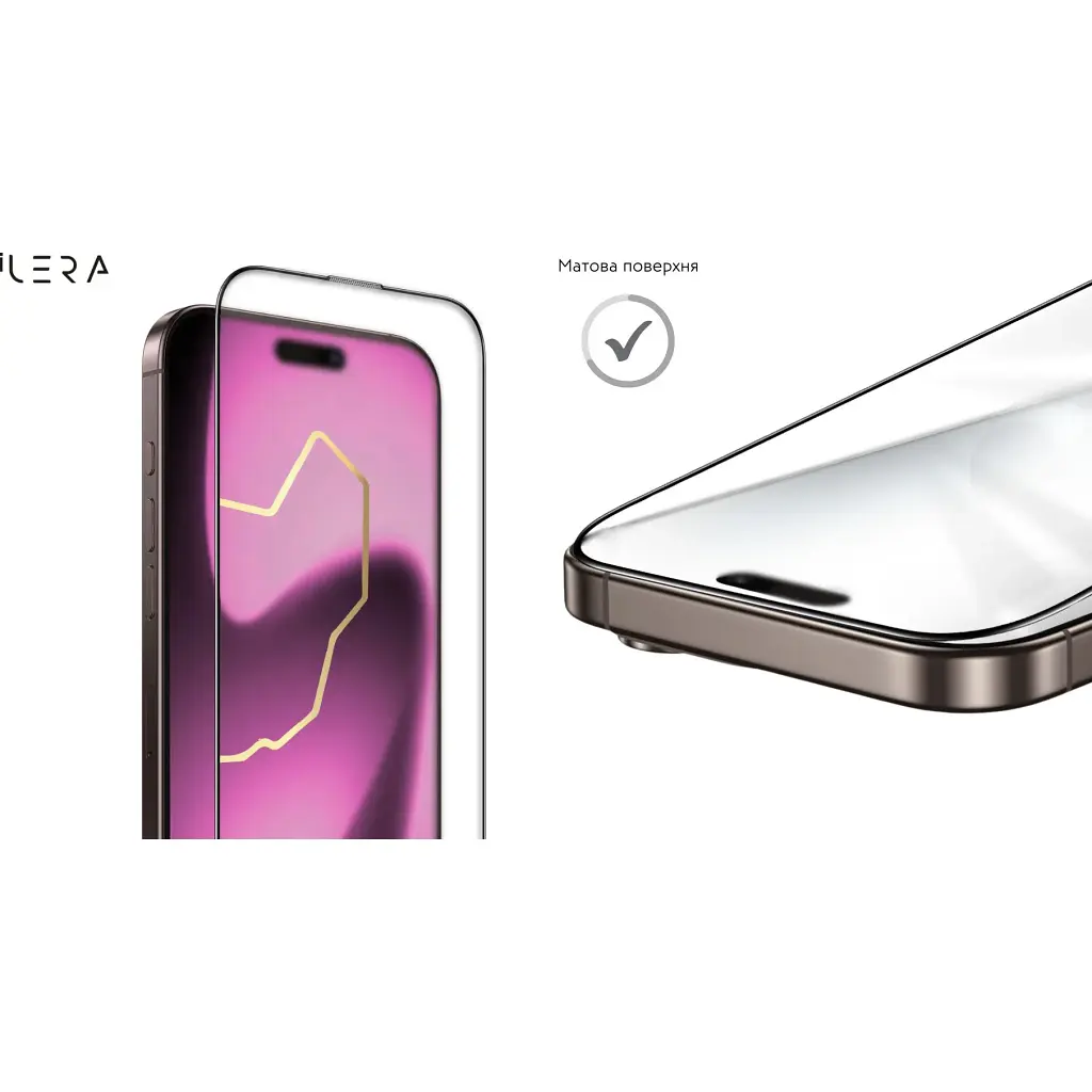 Защитное стекло iLera Frosted Glass 2.0 для Apple iPhone 17 Pro (iLFrGl17Pr) [144417] - фото 2