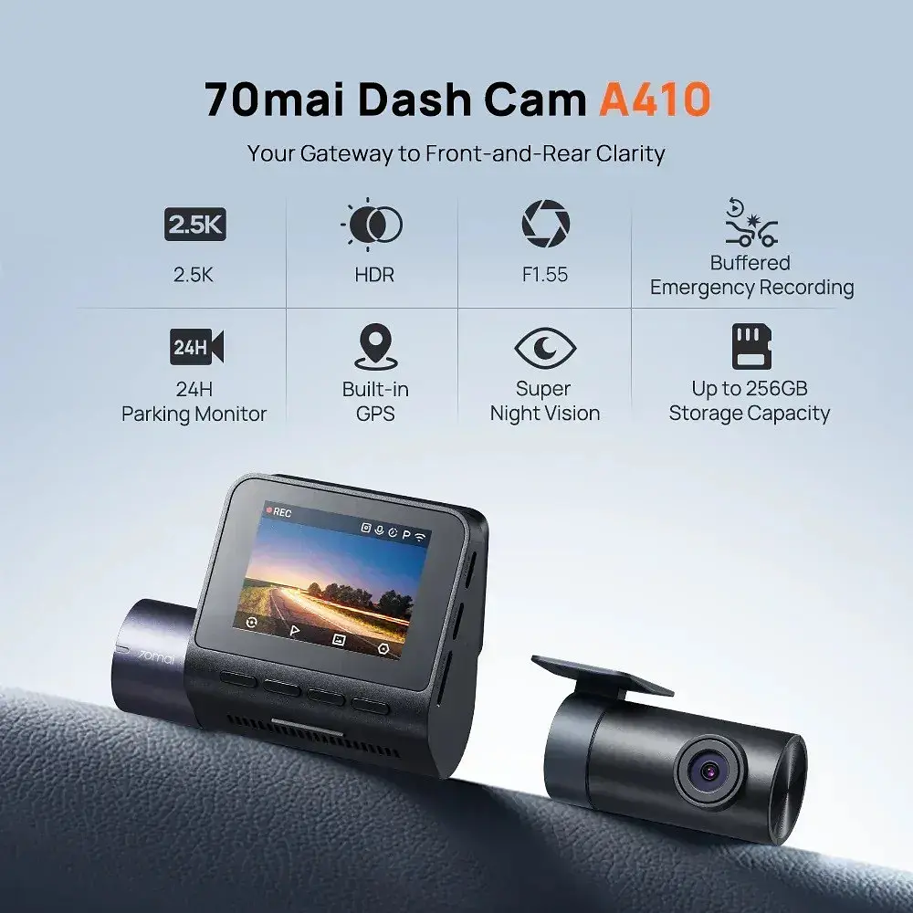 Відеореєстратор Xiaomi 70mai Dash Cam A410 + RC21 камера - комплект - фото 7