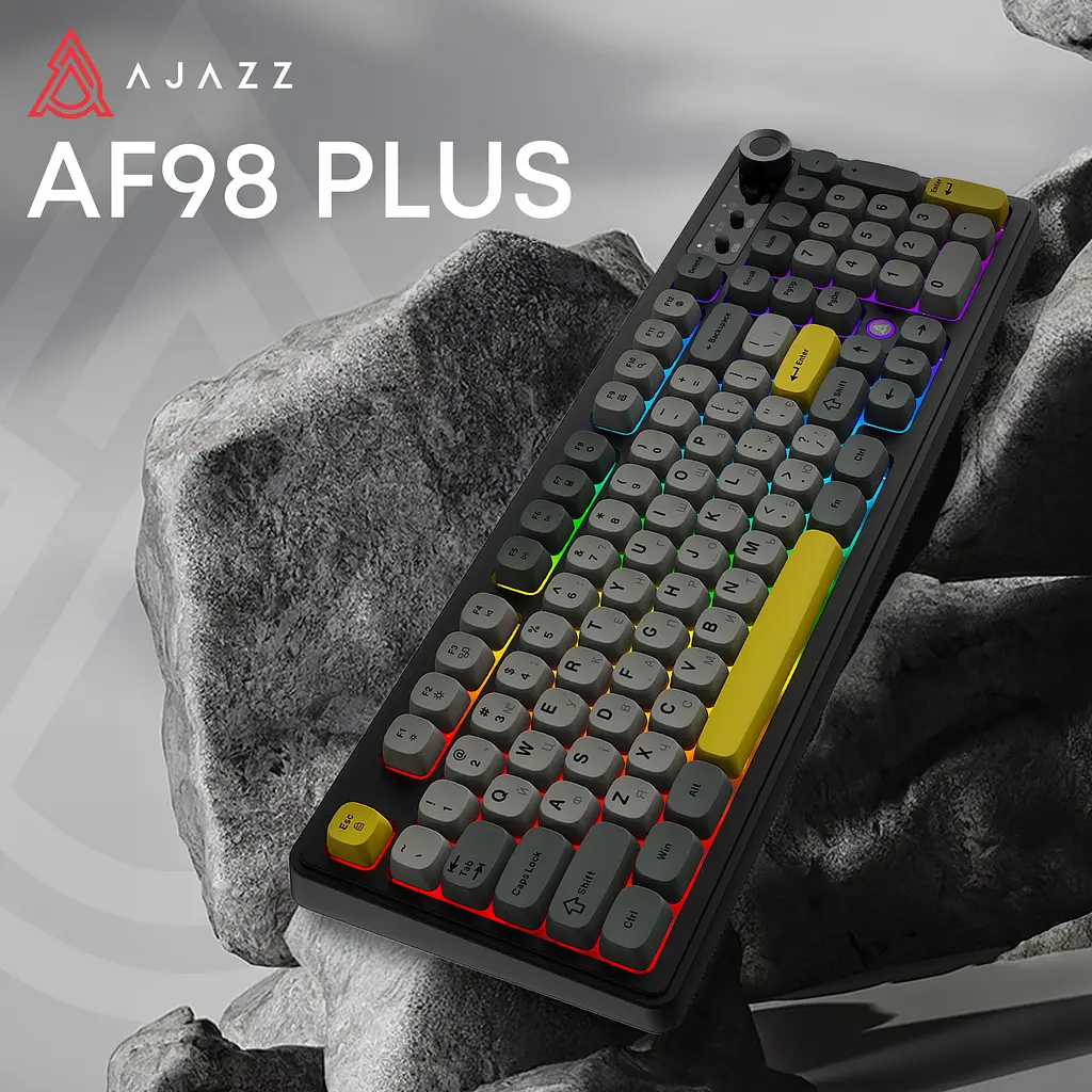 Клавіатура бездротова Ajazz AF98 PLUS Black (AF98-PLUS-BGY) - фото 6