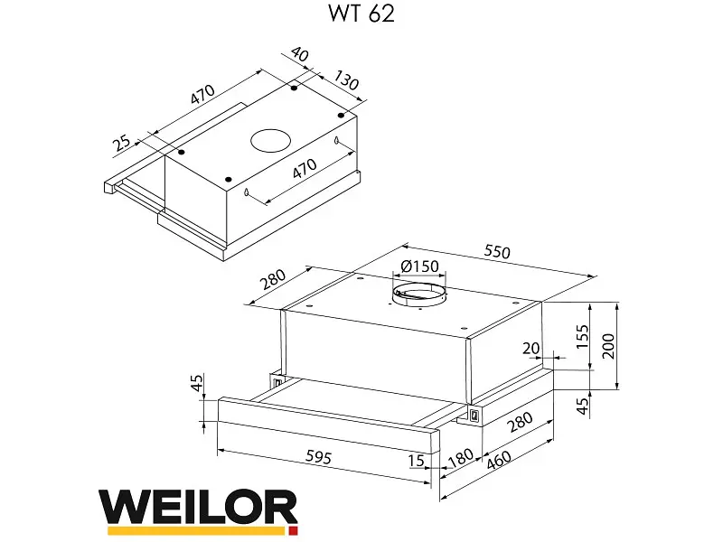 Витяжка телескопічна WEILOR WT 62 SS - фото 8