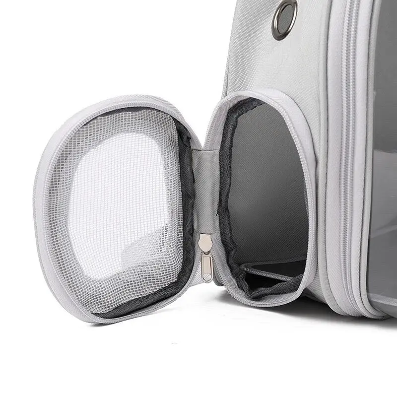 Рюкзак переноска для тварин Розсувний Сумка рюкзак для собак та котів Сірий колір - фото 4