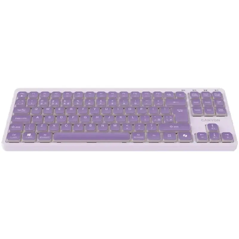 Клавіатура Canyon OnType 10 TKL Mechanical Silent Low-profile USB UA Violet (CNS-HKB10V) - фото 2