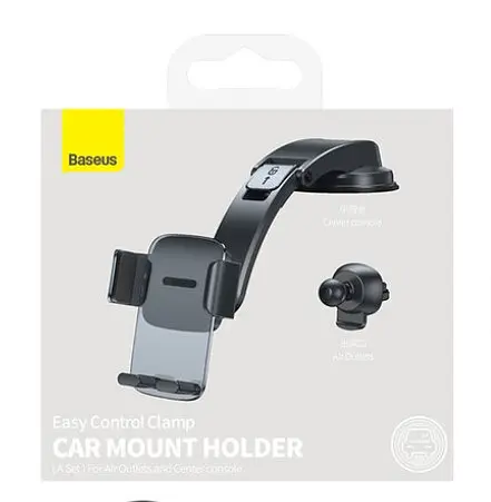 Холдер Baseus Easy Control Clamp Car Mount Holder A Set Чорний - фото 3