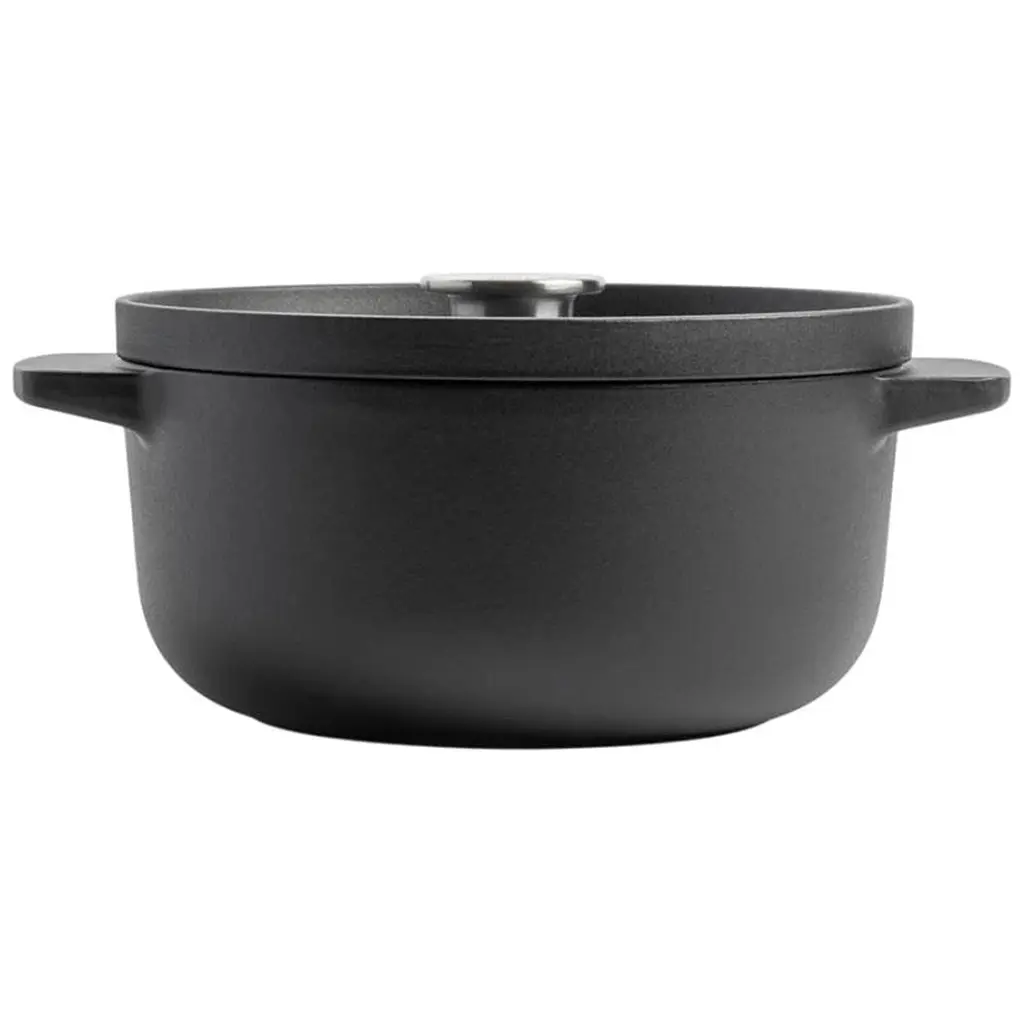 Каструля KitchenAid Matte Oven-to-table, чавунна з кришкою 3,3 л, чорна (CC004899-001) - фото 2