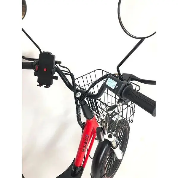 Електровелосипед Minako V4 PRO двомісний 500W/60V/18Ah із заднім амортизатором червоний - фото 7