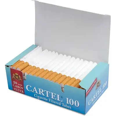 Гильзы для сигарет Cartel Carbon 20 мм charcoal filter 100 шт. - фото 3