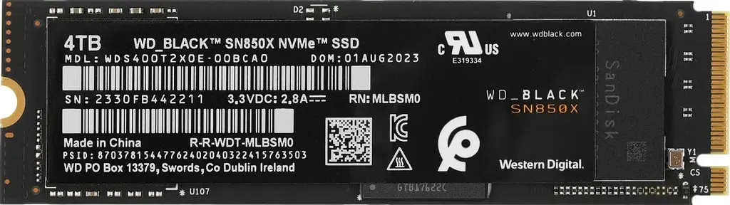 Накопичувач внутрішній SSD WD Black SN850X 4 TB (WDS400T2X0E) - фото 3