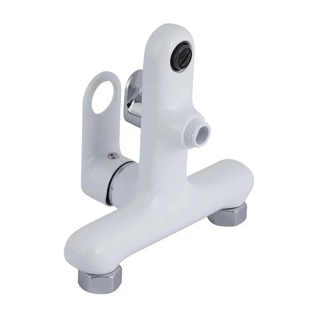 Змішувач для ванни Qtap Jay (з душовим гарнітуром) QTJAY259CRW45553 Chrome/White - фото 4