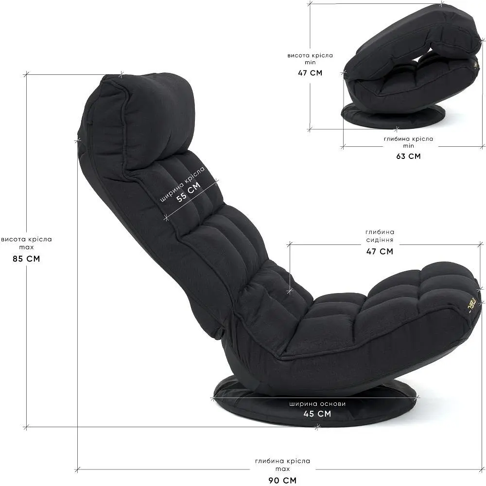 Геймерське крісло Mealux Cyberlux Flex Fabric Black (GM-03 B)  - фото 2