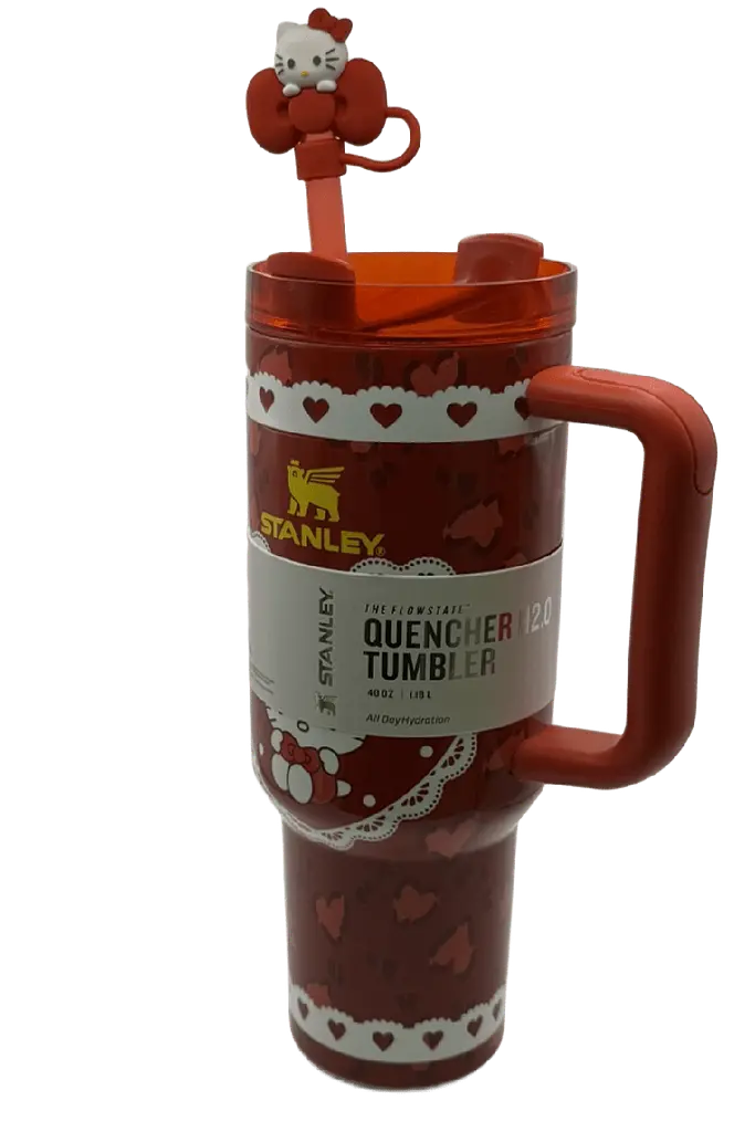 Термос термочашка Stanley Quencher H2.0 Tumbler Світиться у темряві 1,18 л Hello Kitty Love Edition KT7001977 - фото 8