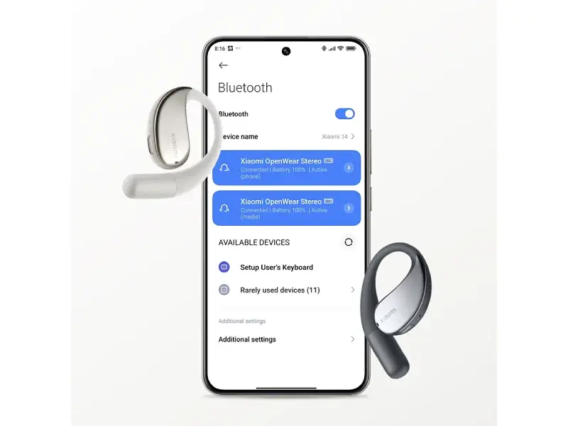 Навушники TWS Xiaomi OpenWear Stereo Sandstone Biege (BHR8473GL) - фото 6